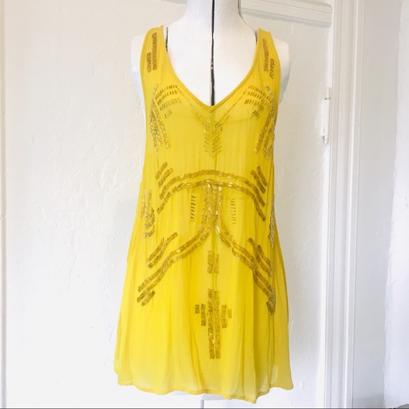 FREE PEOPLE sheer beaded racerback tank top - Picture 3 of 8